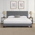 Letto Queen Size Imbottito con Testiera Trapuntata