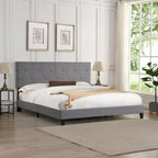 Letto Queen Size Imbottito con Testiera Trapuntata