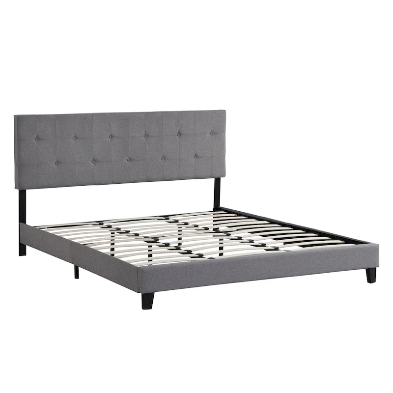 Letto Queen Size Imbottito con Testiera Trapuntata