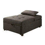 Jave Divano Letto Futon Convertibile Imbottito in Tessuto Contemporaneo di Furniture of America