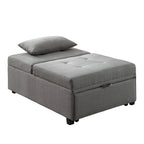 Jave Divano Letto Futon Convertibile Imbottito in Tessuto Contemporaneo di Furniture of America