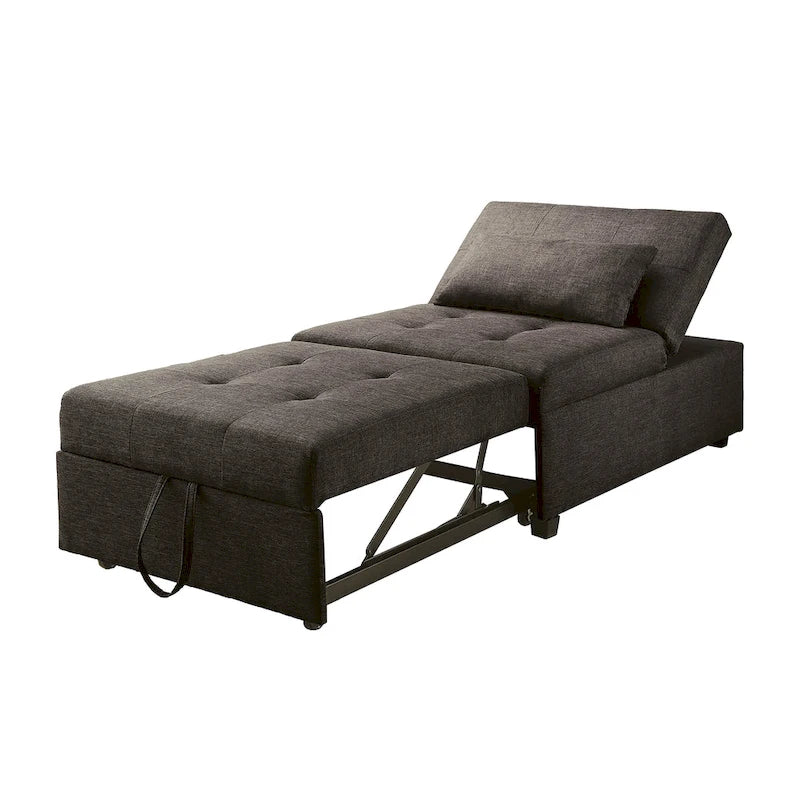 Jave Divano Letto Futon Convertibile Imbottito in Tessuto Contemporaneo di Furniture of America