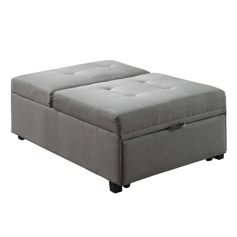 Jave Divano Letto Futon Convertibile Imbottito in Tessuto Contemporaneo di Furniture of America
