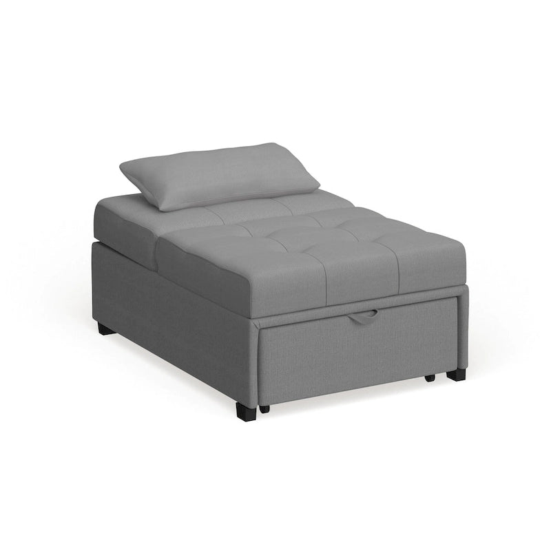Jave Divano Letto Futon Convertibile Imbottito in Tessuto Contemporaneo di Furniture of America