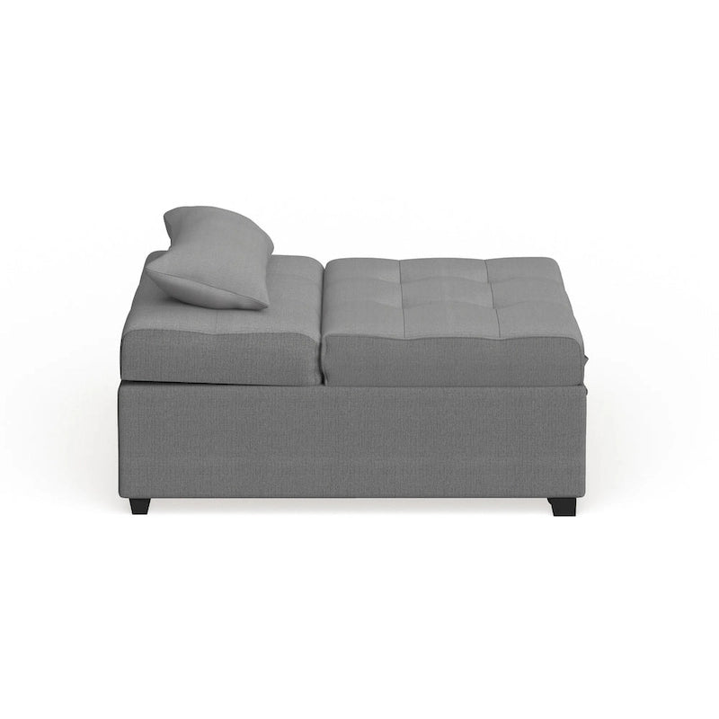 Jave Divano Letto Futon Convertibile Imbottito in Tessuto Contemporaneo di Furniture of America