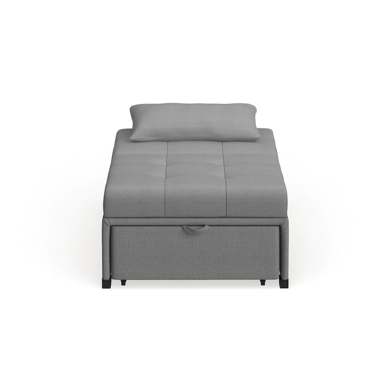 Jave Divano Letto Futon Convertibile Imbottito in Tessuto Contemporaneo di Furniture of America