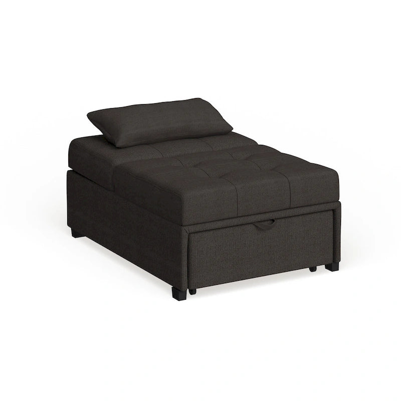 Jave Divano Letto Futon Convertibile Imbottito in Tessuto Contemporaneo di Furniture of America