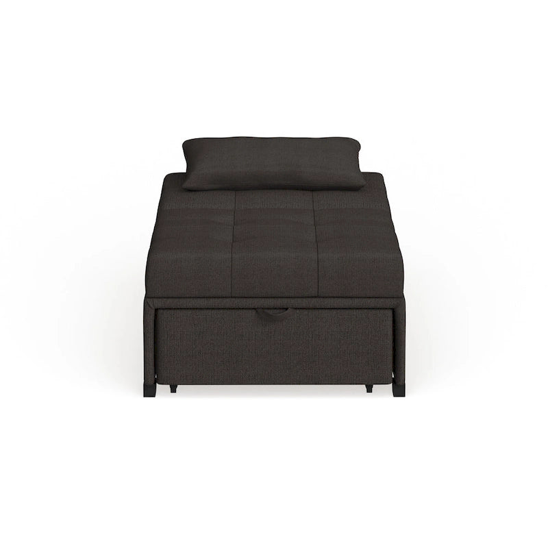 Jave Divano Letto Futon Convertibile Imbottito in Tessuto Contemporaneo di Furniture of America