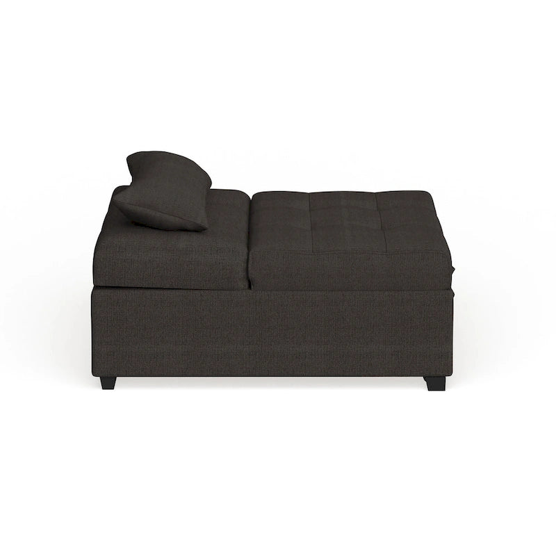 Jave Divano Letto Futon Convertibile Imbottito in Tessuto Contemporaneo di Furniture of America