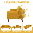 75,39 Divano Letto, Divano Letto Trasformabile con Cuscini, Poltrona Pieghevole per Soggiorno