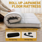 Materasso Futon giapponese DoCred arrotolabile con borsa portaoggetti