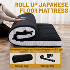 Materasso Futon giapponese DoCred arrotolabile con borsa portaoggetti