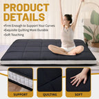 Materasso Futon giapponese DoCred arrotolabile con borsa portaoggetti