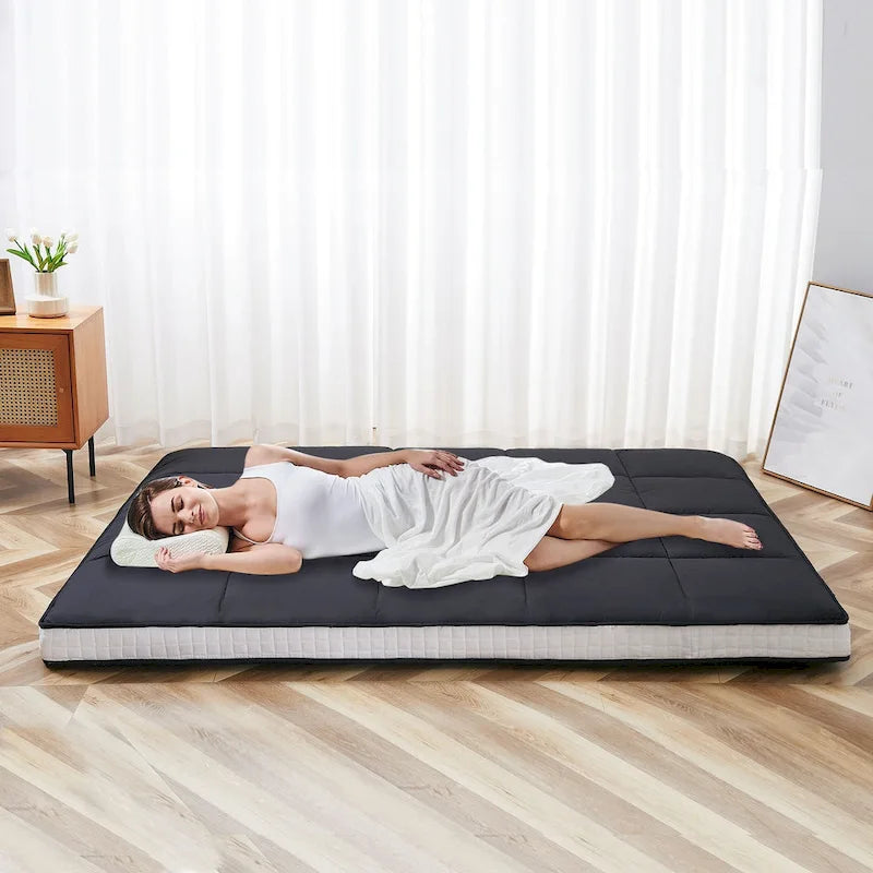 Materasso Futon giapponese DoCred arrotolabile con borsa portaoggetti