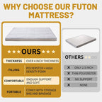 Materasso Futon giapponese DoCred arrotolabile con borsa portaoggetti