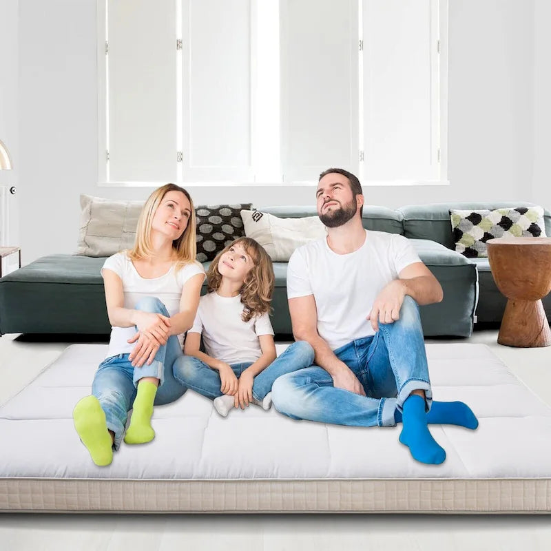 Materasso Futon giapponese DoCred arrotolabile con borsa portaoggetti