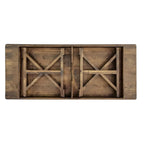 Tavolo da pranzo rettangolare pieghevole in pino massello rustico antico 2,4 m x 1,2 m