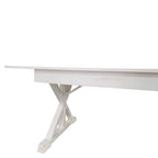 Tavolo da pranzo rettangolare pieghevole in pino massello rustico antico 2,4 m x 1,2 m