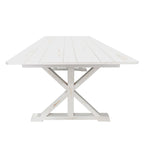 Tavolo da pranzo rettangolare pieghevole in pino massello rustico antico 2,4 m x 1,2 m