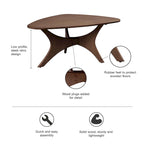 Tavolino da Caffè in Legno Triangolare – Tavolo Centrale Moderno Geometrico per Soggiorno