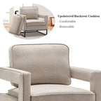 Poltrona moderna con braccioli, poltrona imbottita in stile Mid-Century per soggiorno