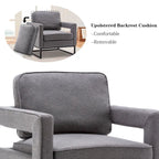 Poltrona moderna con braccioli, poltrona imbottita in stile Mid-Century per soggiorno