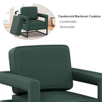 Poltrona moderna con braccioli, poltrona imbottita in stile Mid-Century per soggiorno