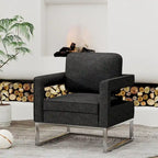 Poltrona moderna con braccioli, poltrona imbottita in stile Mid-Century per soggiorno