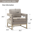 Poltrona moderna con braccioli, poltrona imbottita in stile Mid-Century per soggiorno
