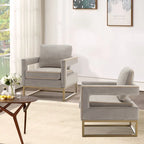 Poltrona moderna con braccioli, poltrona imbottita in stile Mid-Century per soggiorno