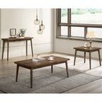Tavolino da salotto in legno massello di noce Mid-Century, 60 cm