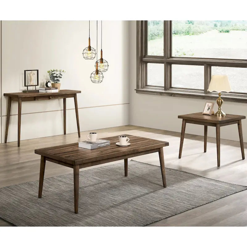 Tavolino da salotto in legno massello di noce Mid-Century, 60 cm