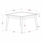 Tavolino da salotto in legno massello di noce Mid-Century, 60 cm
