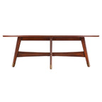 Tavolino da Caffè Ovale in Legno Stile Mid-Century Modern – Tavolino da Centro per Soggiorno
