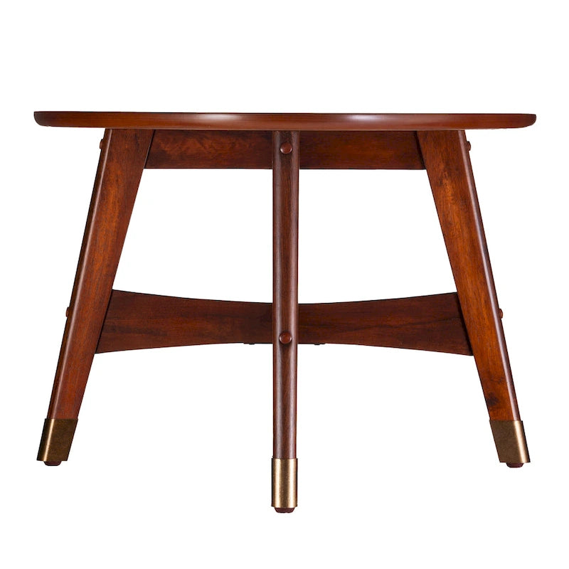 Tavolino da Caffè Ovale in Legno Stile Mid-Century Modern – Tavolino da Centro per Soggiorno
