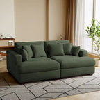 Divano sezionale modulare in velluto a coste Navaeh, divano grande con chaise longue letto