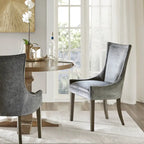 Sedie imbottite da pranzo con gambe in legno, set da 2 – Sedie moderne da cucina