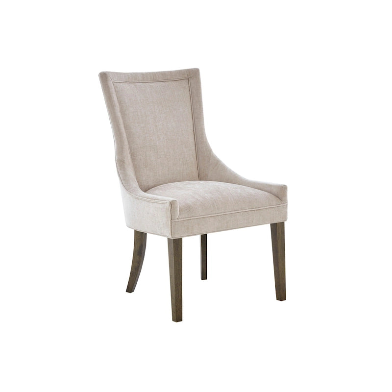 Sedie imbottite da pranzo con gambe in legno, set da 2 – Sedie moderne da cucina