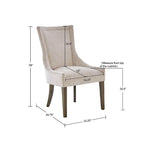 Sedie imbottite da pranzo con gambe in legno, set da 2 – Sedie moderne da cucina