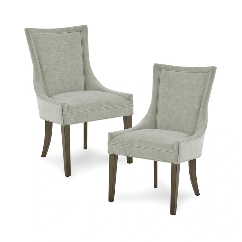 Sedie imbottite da pranzo con gambe in legno, set da 2 – Sedie moderne da cucina