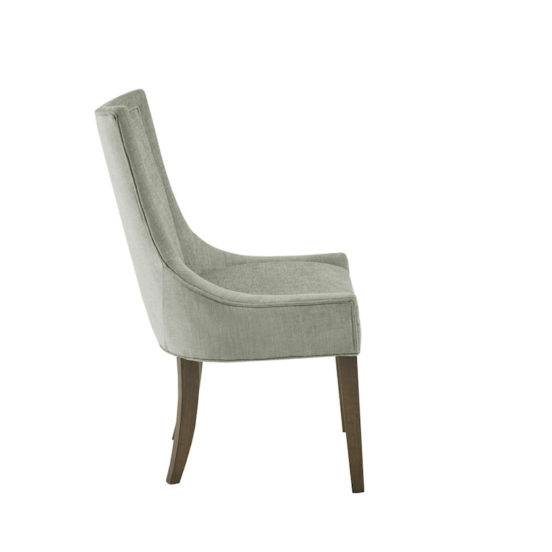 Sedie imbottite da pranzo con gambe in legno, set da 2 – Sedie moderne da cucina