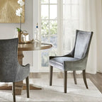 Sedie imbottite da pranzo con gambe in legno, set da 2 – Sedie moderne da cucina