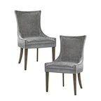 Sedie imbottite da pranzo con gambe in legno, set da 2 – Sedie moderne da cucina