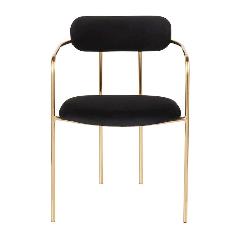 Sedia da pranzo Glam Velvet con sedile imbottito, set da 2 – Sedute d'accento per soggiorno