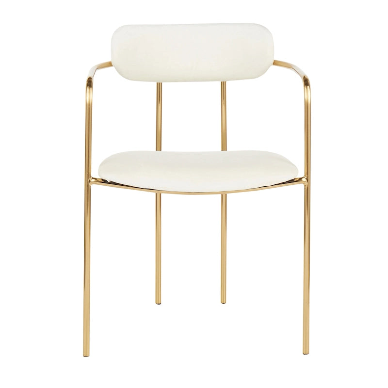 Sedia da pranzo Glam Velvet con sedile imbottito, set da 2 – Sedute d'accento per soggiorno