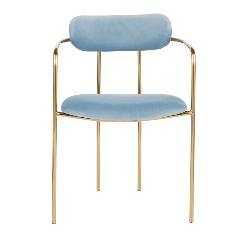 Sedia da pranzo Glam Velvet con sedile imbottito, set da 2 – Sedute d'accento per soggiorno