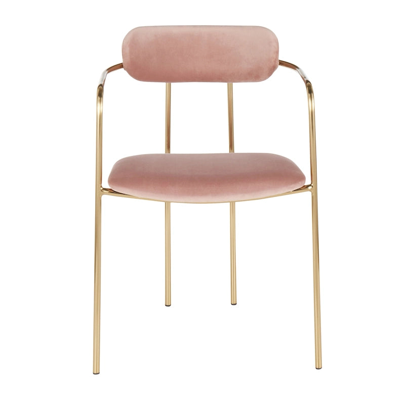Sedia da pranzo Glam Velvet con sedile imbottito, set da 2 – Sedute d'accento per soggiorno