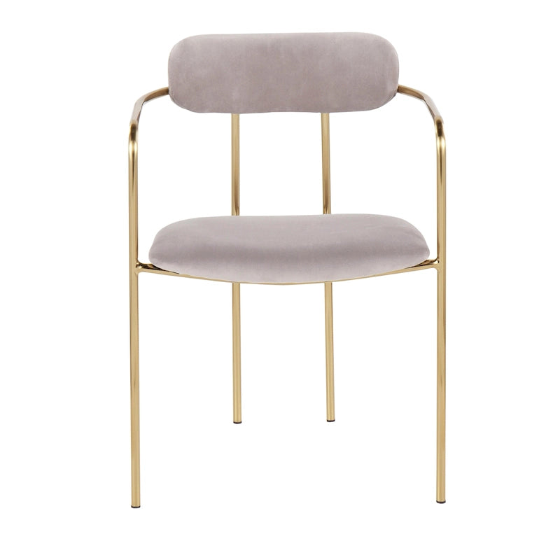 Sedia da pranzo Glam Velvet con sedile imbottito, set da 2 – Sedute d'accento per soggiorno