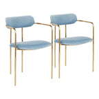 Sedia da pranzo Glam Velvet con sedile imbottito, set da 2 – Sedute d'accento per soggiorno