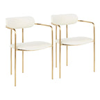 Sedia da pranzo Glam Velvet con sedile imbottito, set da 2 – Sedute d'accento per soggiorno